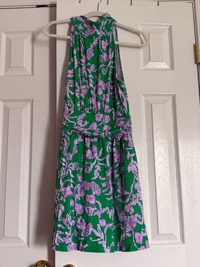 Green & Lavender Floral Halter Dress Lily Pulitzer